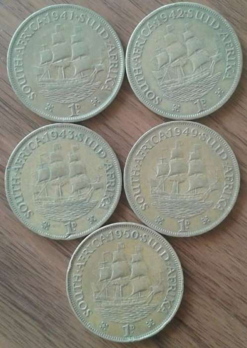 Lot of x17 union pennies (1941-1955)