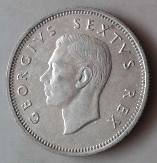Rare 1948 union silver shilling in great condition (mintage: 4974)