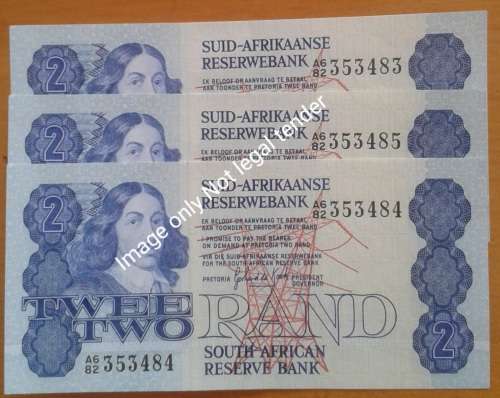1981 Set of 3 consecutive R2 notes (Almost Uncirculated)