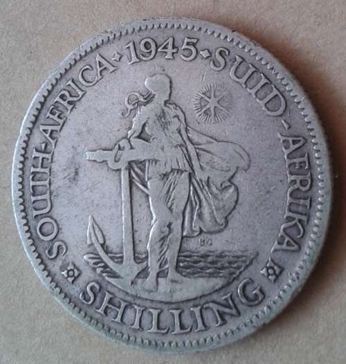 1945 Union silver shilling (lower mintage)