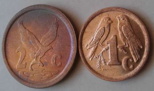 1991 Uncirculated 2c and 1c set