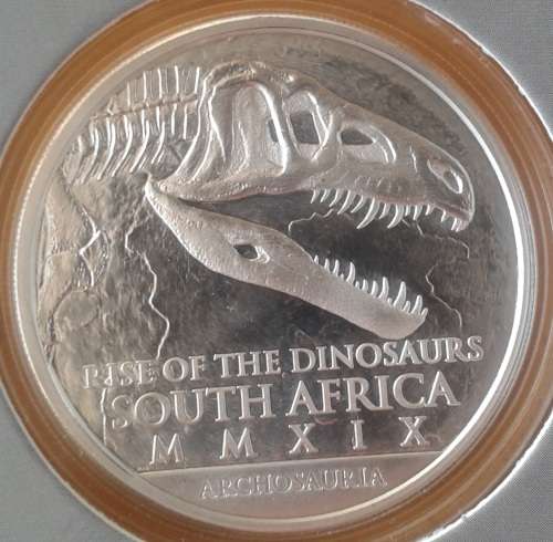 2019 Uncirculated 1oz silver R25 (Rise of the dinosaurs- Euparkeria)
