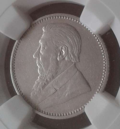 Nice 1896 ZAR Kruger silver sixpence NGC XF45
