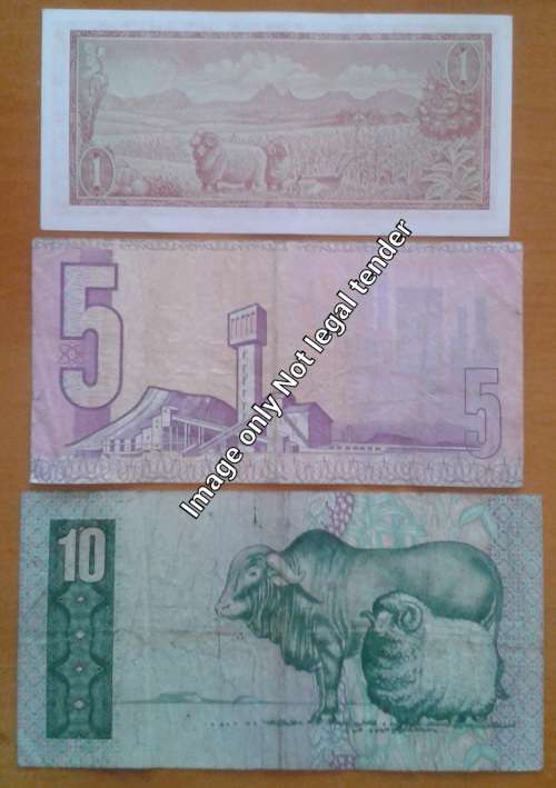 Set of x3 S.A notes R1/R5/R10