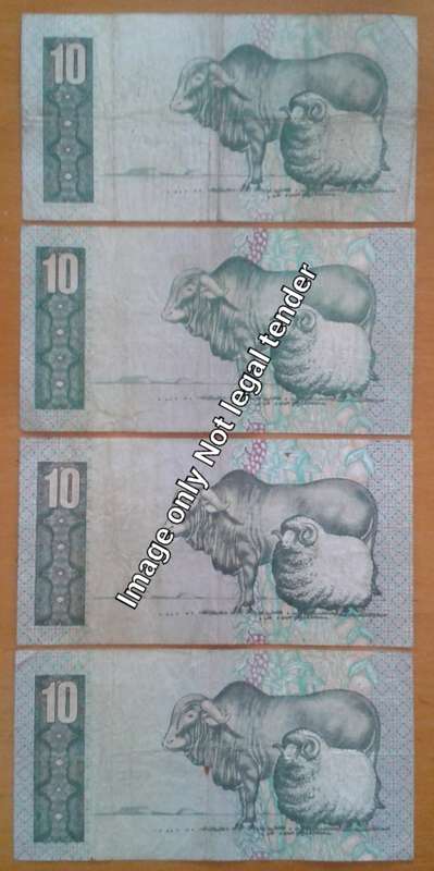 Set of 4 S.A R10 notes