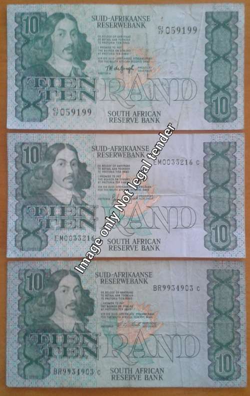 Set of 3 different governors R10 notes