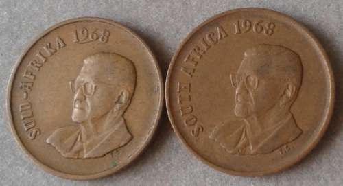 1968 Afrikaans/English 1c set