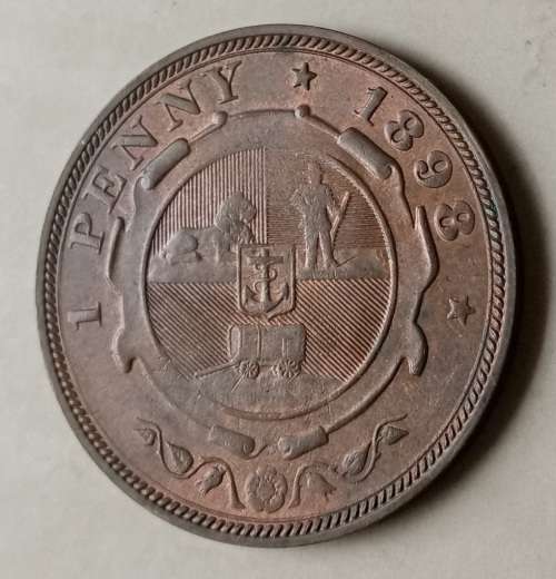 Excellent 1898 ZAR Kruger penny in AU