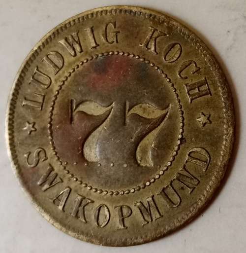 Rare Ludwig Koch Swakopmund- German Southwest Africa token set numbered 77/78 WOW!