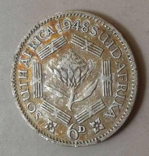 1948 Union silver sixpence.