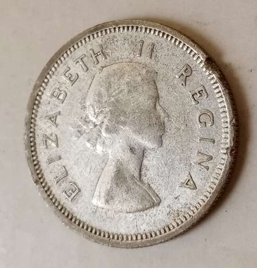 1953 Union silver shilling as per images