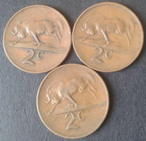 1965,66,67 2c Set as per images
