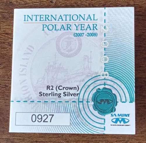 2007 International Polar year proof 1oz silver R2 in case with c.o.a