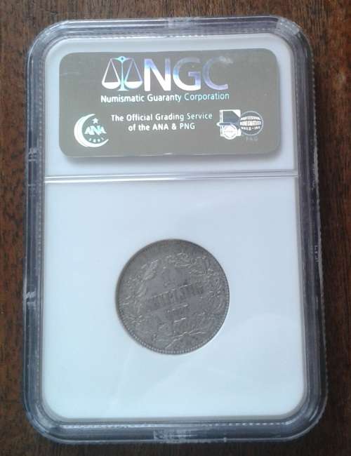 Nice 1897 ZAR Kruger silver shilling NGC XF40