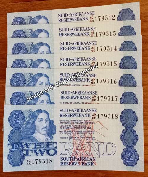 1981 Lot of 7 uncirculated notes in sequence