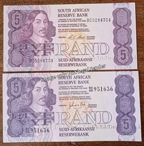 1990/1980s R5 note set in high grade