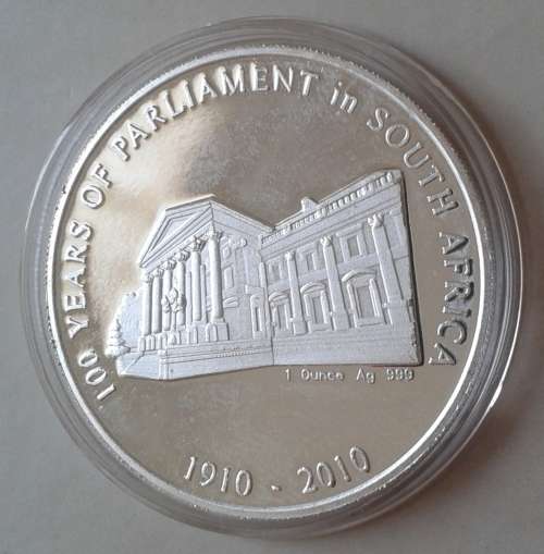 1910-2010 Parliament 1oz proof pure silver Kruger medal in case