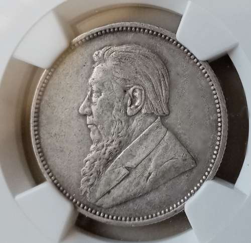 Nice 1897 ZAR Kruger silver 2 Shillings NGC XF45
