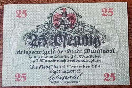 Excellent 1918 Germany 25 Pfennig Notgeld