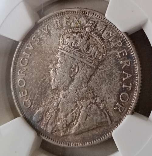 High grade 1932 union silver 2 Shillings NGC XF45