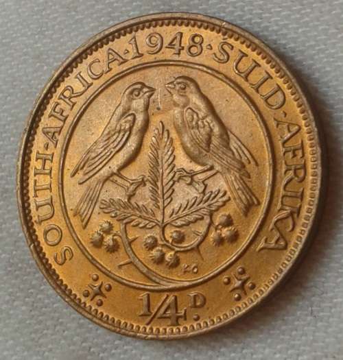 1948 Union 1/4 Penny in lustrous brilliant uncirculated condition