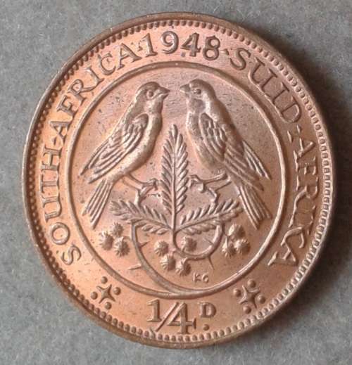 1948 Union 1/4 Penny in lustrous brilliant uncirculated condition