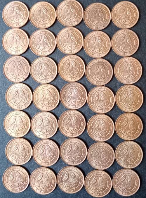 1948 Union 1/4 Penny in lustrous brilliant uncirculated condition