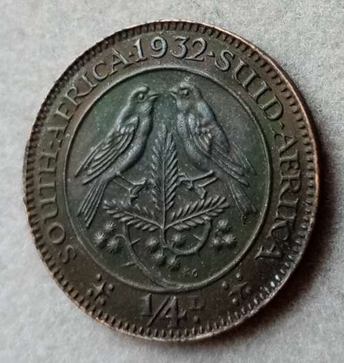 Nice 1932 union 1/4 Penny in AU+