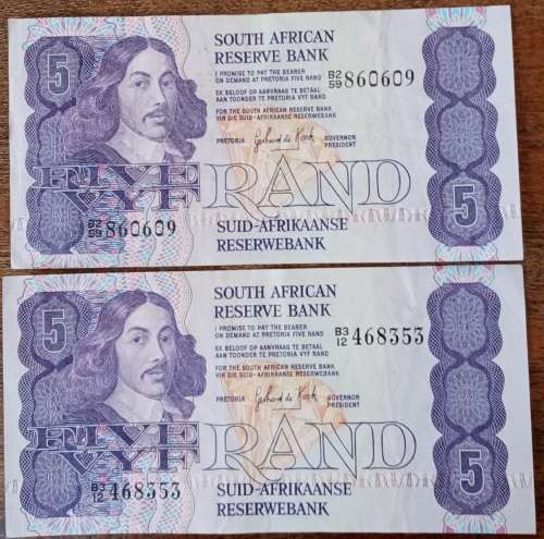 1980s Set of x2 R5 notes