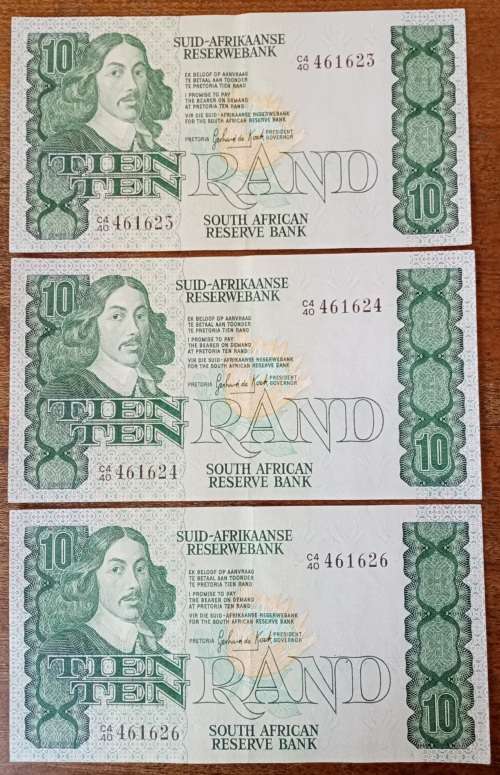 Set of x3 1980S R10 notes in AU (2 in sequence)