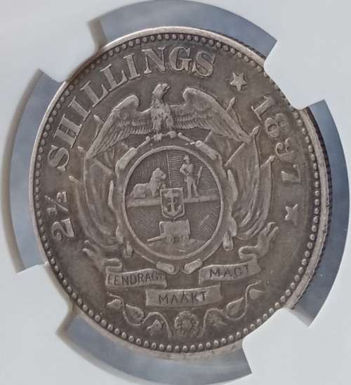 1897 ZAR Kruger silver 2 1/2 Shillings NGC VF30