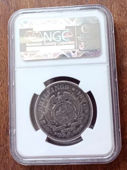 1897 ZAR Kruger silver 2 1/2 Shillings NGC VF30