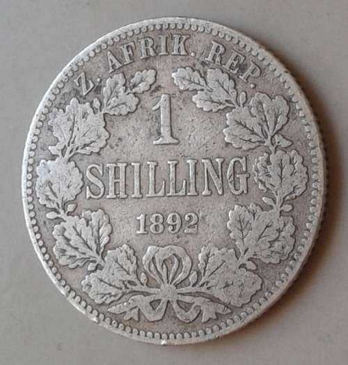 1892 ZAR Kruger silver shilling as per images