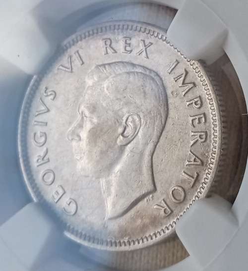 Scarce 1945 union silver shilling NGC graded XF details (Only 1)