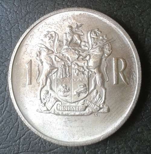 1969 Afrikaans/English lustrous uncirculated silver R1 set