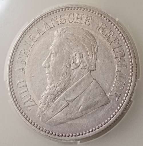 Nice 1896 ZAR Kruger silver 2 1/2 Shillings SANGS XF45