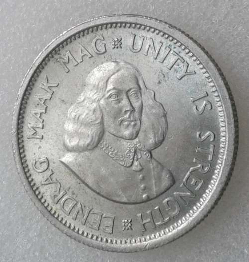 1964 van Riebeeck uncirculated silver 10c in capsule