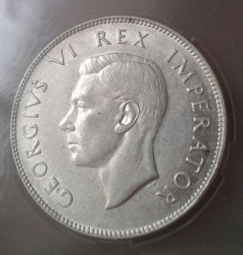 High grade 1945 union silver 2 1/2 Shillings SANGS AU55