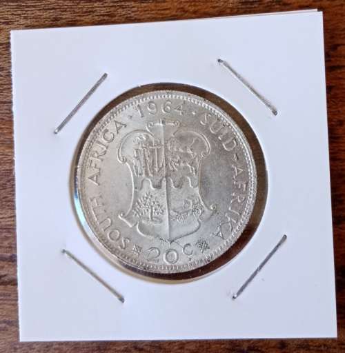 1964 van Riebeeck silver 20c as per images