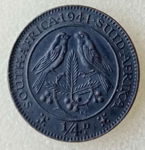 Scarcer 1941 union 1/4 penny in AU