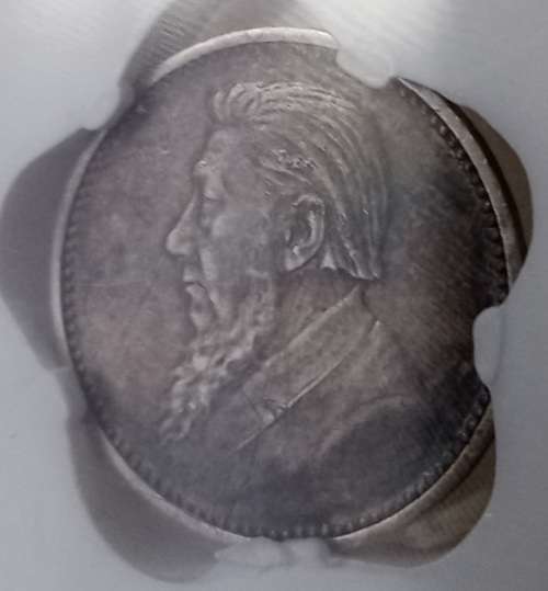 Nice 1893 ZAR Kruger silver tickey SANGS XF45