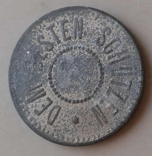 Vintage German token: Wertmarke Triumph Dem Besten Schutzen