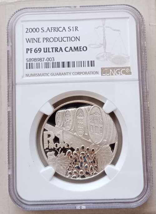2000 Wine Production proof silver R1 NGC PF69 Ultra Cameo