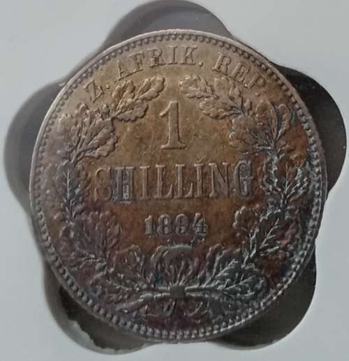 1894 ZAR Kruger silver shilling SANGS VF35
