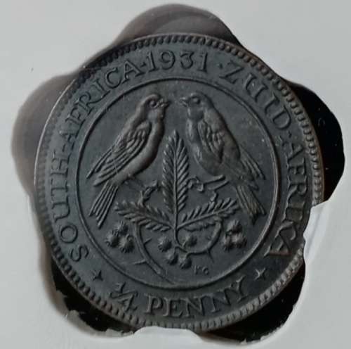 1931 ZUID 1/4 penny SANGS AU58 (High grade)