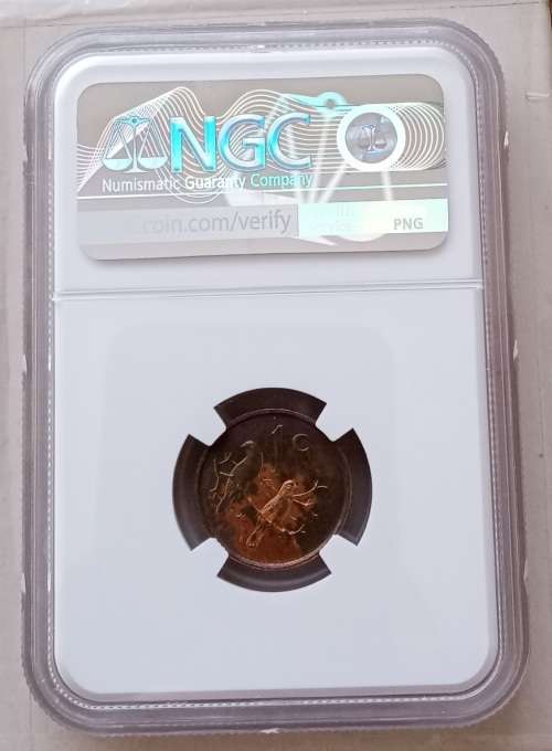 Scarce 1965 English 1c NGC MS62 BN (mintage: 1180)