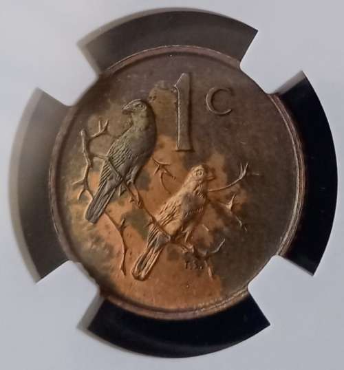 Scarce 1965 English 1c NGC MS62 BN (mintage: 1180)