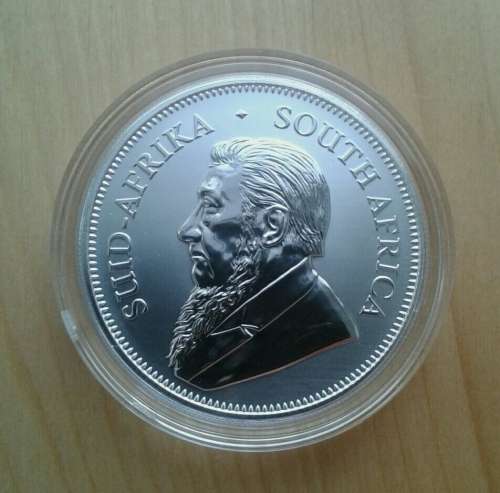 2017 Premium uncirculated 1oz silver Krugerrand in pouch with c.o.a