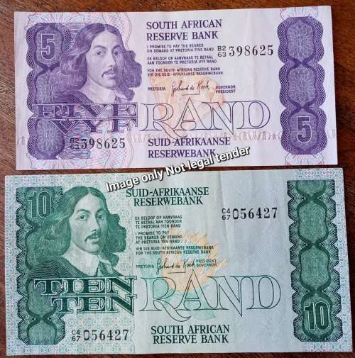 1980s R5 and R10 note set