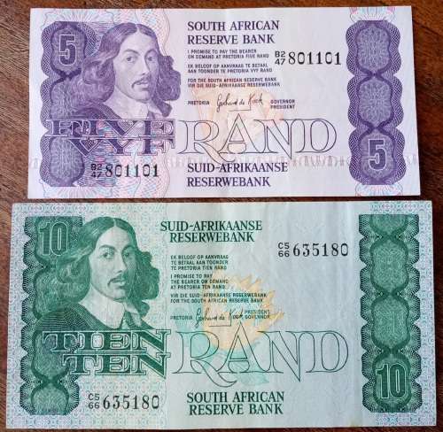 1980s R5 and R10 note set